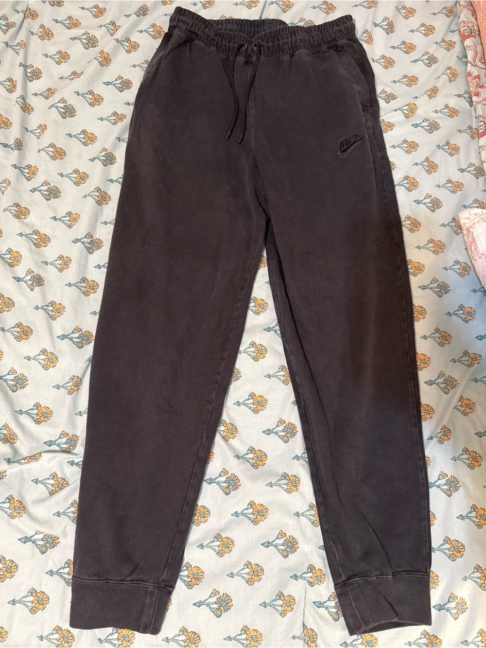 Nike Washed Black Drawstring Joggers